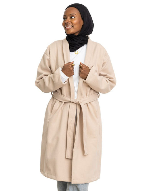 Latte RD - Ribbed L - Feather Jacket - Khotwh